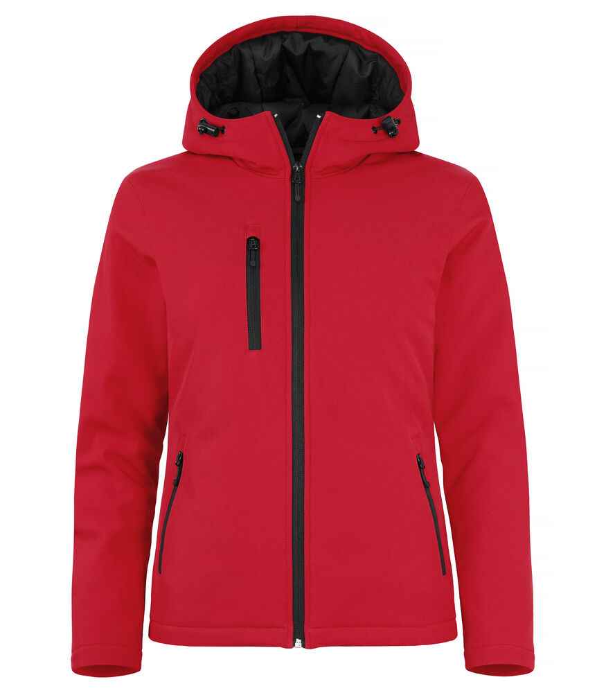 020953 35 PaddedHoodySoftshellLadies Red front