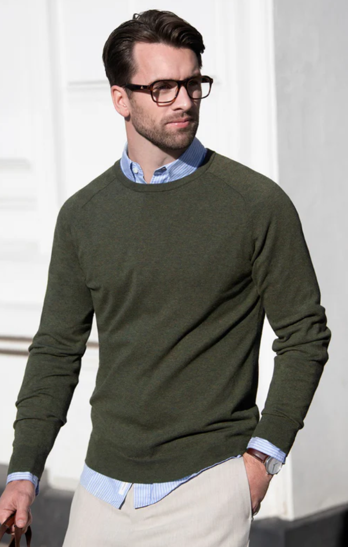 brighton olive roundneck
