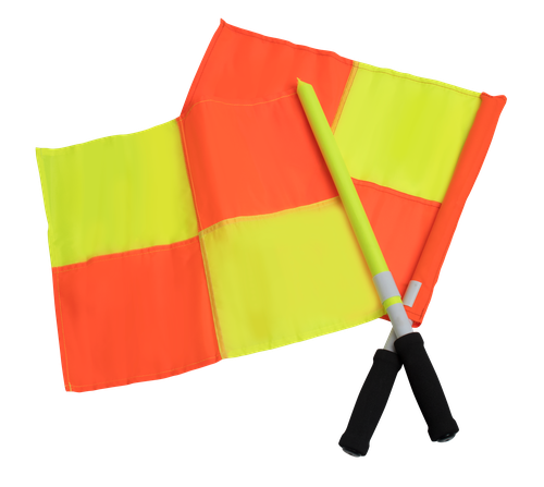 linesman flag classic 2 pcs amateur red yellow