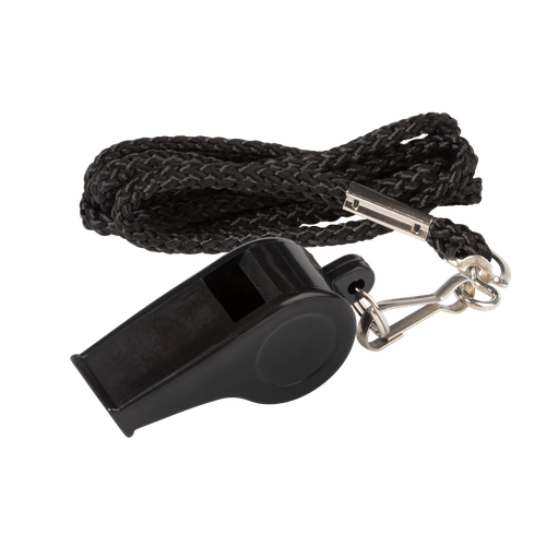 referees whistle plastic with lanyard